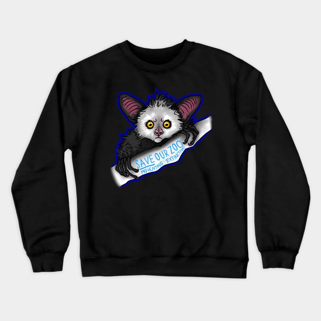 Day 2- Raz- Cartoon Aye-aye Crewneck Sweatshirt by CelticDragoness